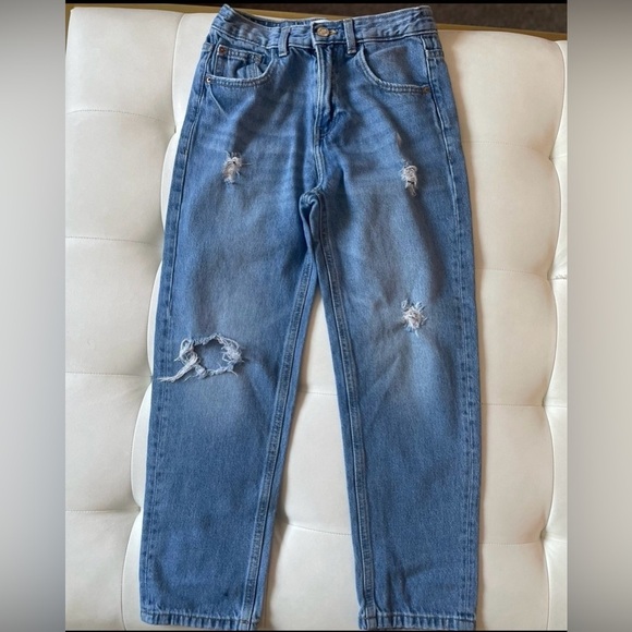 Zara Other - Zara girls Distressed Blue Denim Jeans